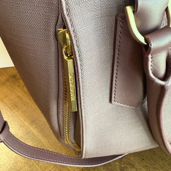Dagne Dover Midi Tote Light Purple with gold accents cl - Picture 5 of 16